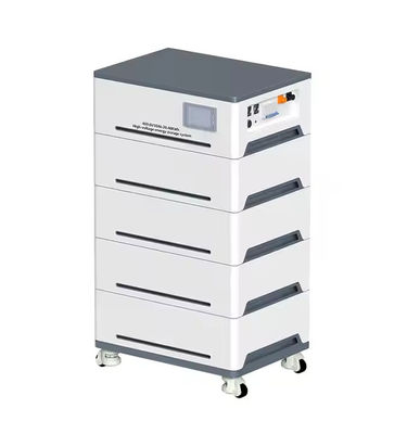 品質 15.36kWh 積み重ねられるオールインワンエネルギー貯蔵システム 5kW ハイブリッドインバーター 51.2V 100Ah LiFePO4 3 モジュール RS485 CAN WiFi ホーム ソーラーバックアップ パワー 工場