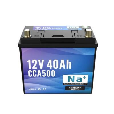 品質 12V 40Ah ナトリウムイオン スタートバッテリー 500CCA ブルートゥース 汎用 オールウェザー 電力 自動車 船舶 屋外設備 工場