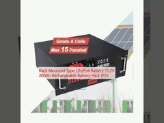 ラック式 LiFePo4 バッテリー 51.2V 200Ah 再充電式 バッテリー パック IP55